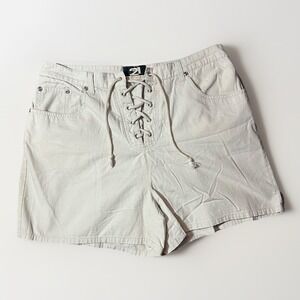 Vintage Rue21 Women's Cotton Front Lace-up Shorts-‎ Women's Size 12